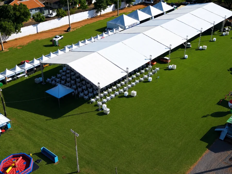 Estrutura montada para festa